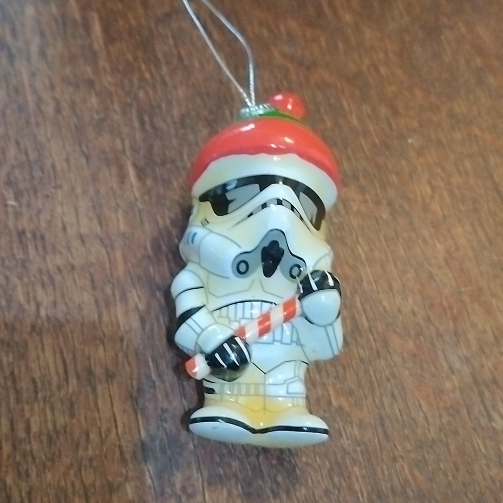 Glass storm trooper ornament